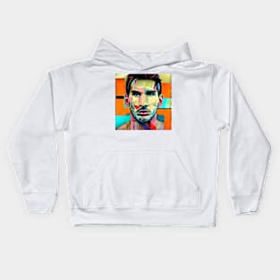 Messi  on modern art Kids Hoodie